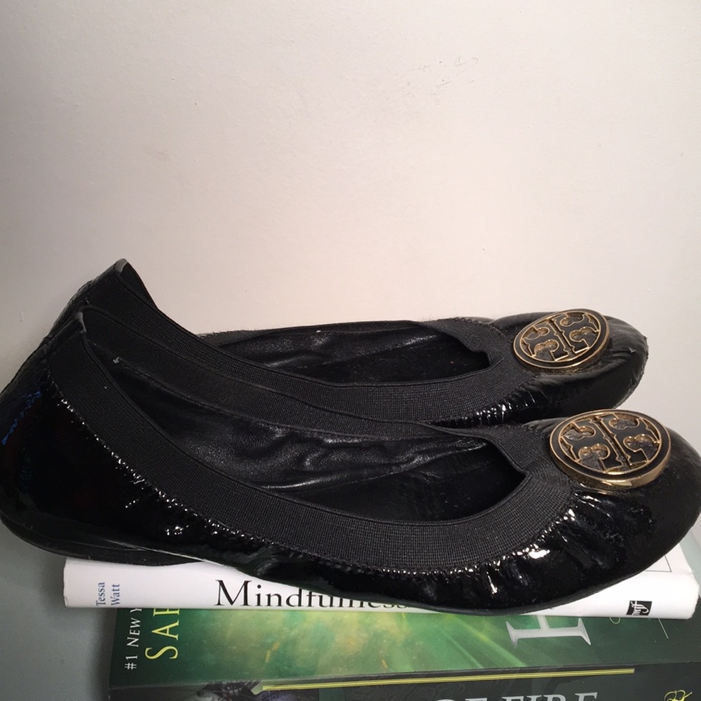 ππTory Burch Black Patent Leather 7.5ππHPπ - Picture 4 of 6